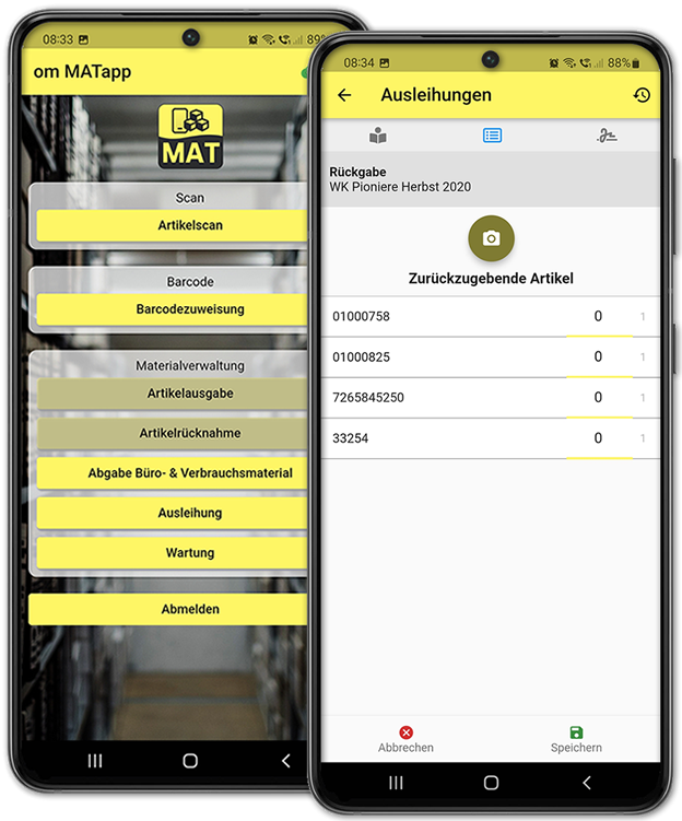 om MATapp Materialverwaltung