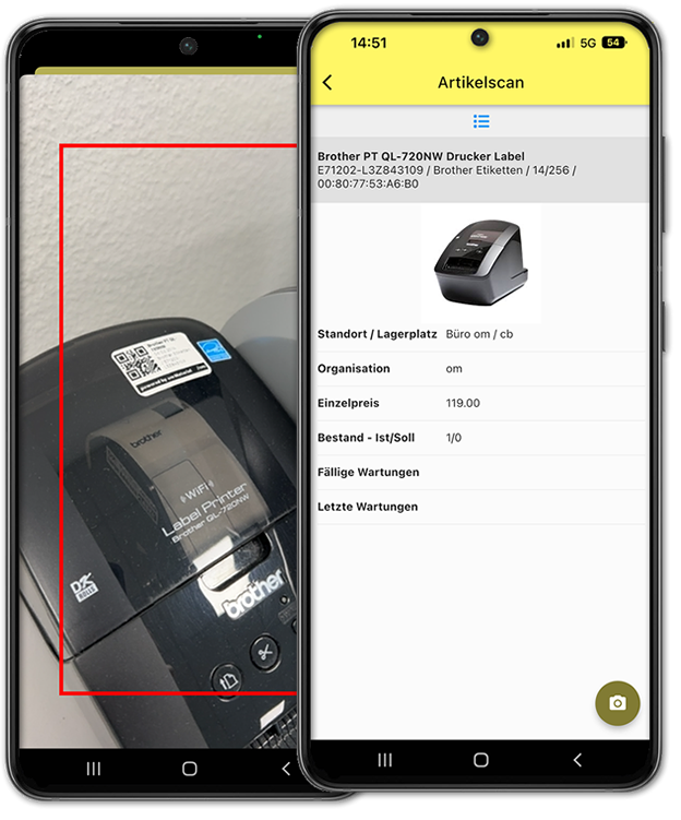 om MATapp Artikel scannen